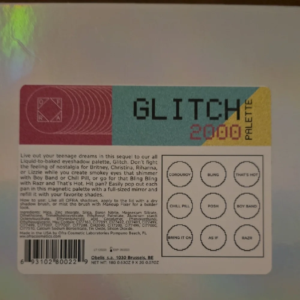 OFRA GLITCH 2000 Vibrant 9-Color Eyeshadow Palette